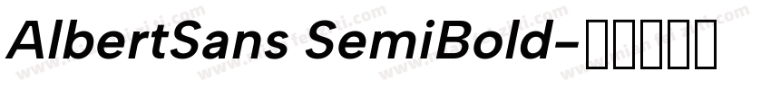 AlbertSans SemiBold字体转换
